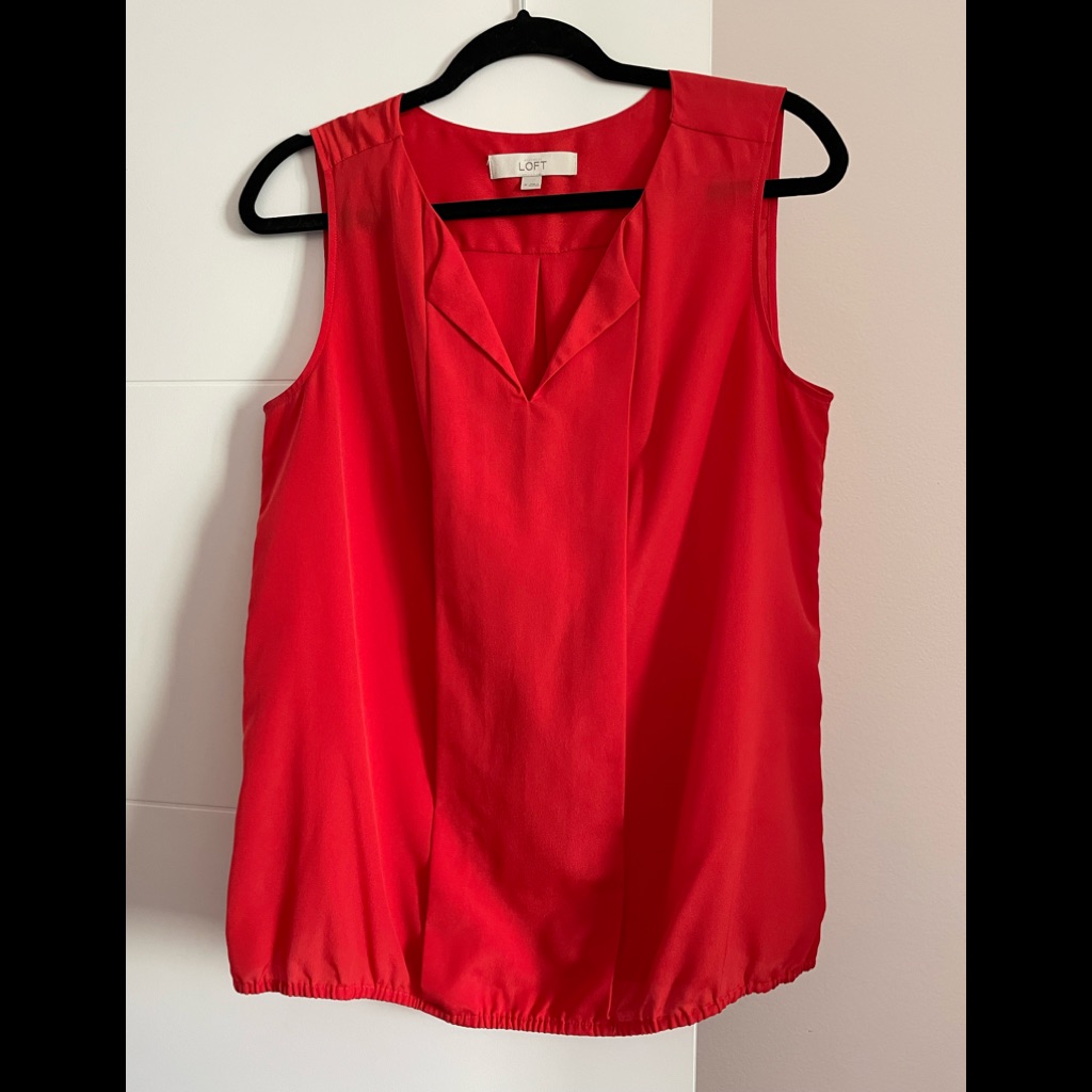 Ann Taylor Loft Split Neck Shell